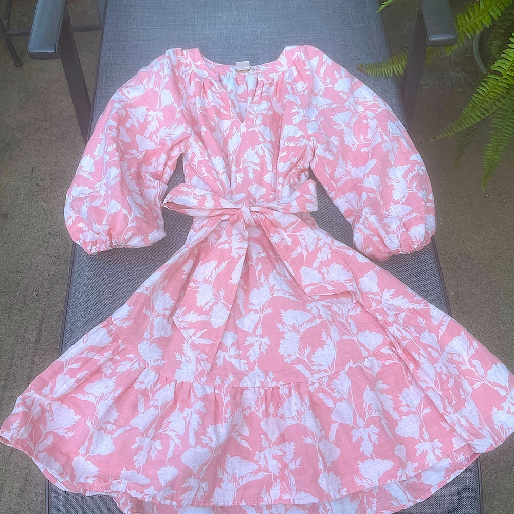 Shoshanna Pink and White Patterned Dress